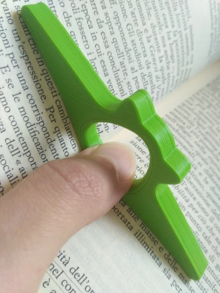 Byr3D Başparmak Kitap Tutucu Yeşil 2752344 Sadece Plastik Aparattır