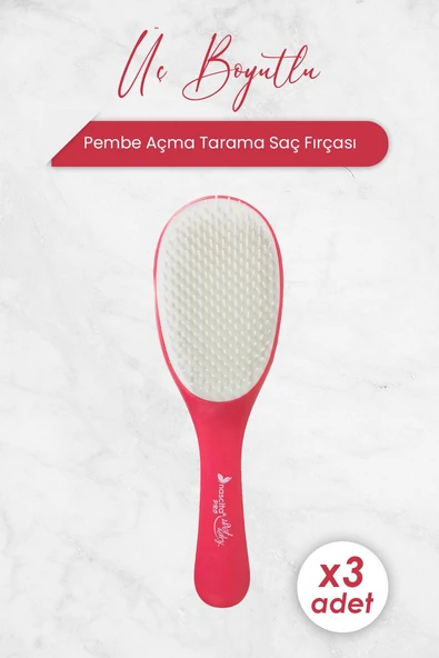 Nascita Üç Boyutlu Açma Tarama Saç Fırçası Pembe 4190 x 3 Adet