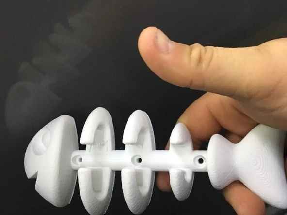 Byr3D Balık Kılçığı Duvar Askısı, Elbise Askılık Beyaz 232464 Sadece Plastik Aparattır