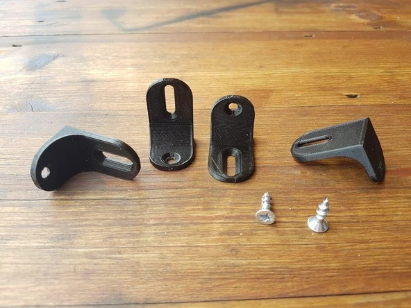 Byr3D 90 Derece Braketi (Dolap, Raflar Ve Platformlar İçin Destek Braketi) Siyah 3366369 Sadece Plastik Aparattır