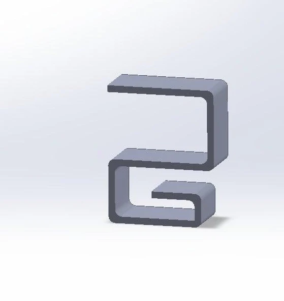 Byr3D Masa Kenarı Kablo Çanta Tutucu 2Cm Gri 2492530 (2 Adet) Sadece Plastik Aparattır