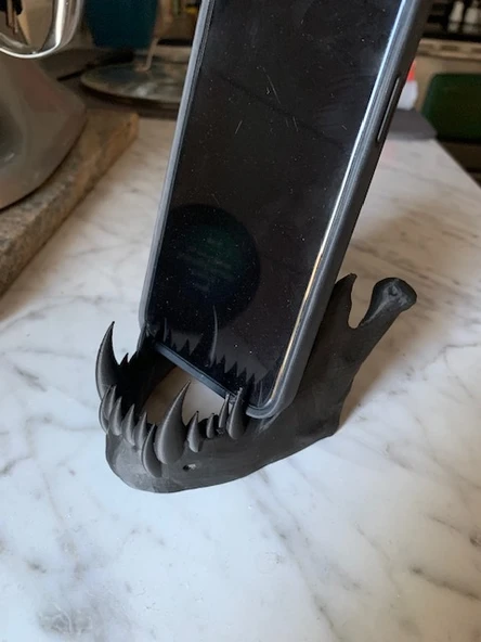 Byr3D Sivri Dişler Telefon Tutucu, Telefon Standı Siyah 4862133 Sadece Plastik Aparattır ürün görseli 1