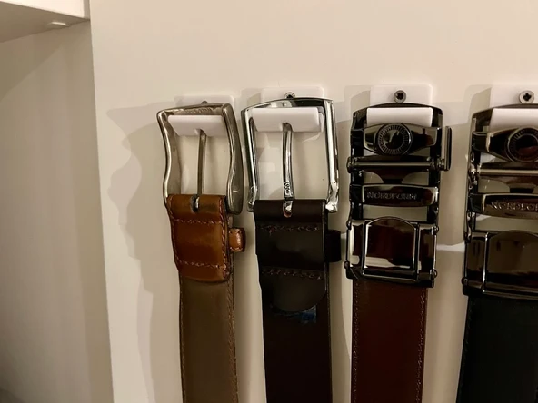 Byr3D Kemerli Dolap Askısı Beyaz 5' Li 6484268 Sadece Plastik Aparattır - 2