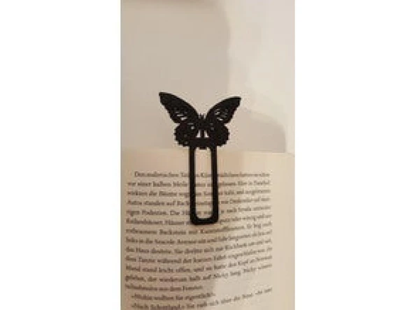 Byr3D Kelebek Şeklinde Kitap Ayracı Siyah 796746 (2 Adet) Sadece Plastik Aparattır