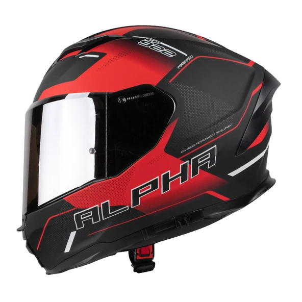Pilot Alpha SV Black/Red Matt Full Face Kask - 2