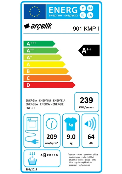 Arçelik 901 KMP I 9 kg Çamaşır Kurutma Makinesi - 12