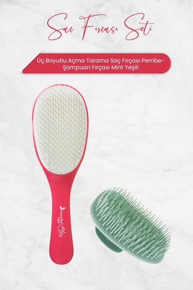 Nascita Üç Boyutlu Oval Saç Fırçası Pembe ürün görseli