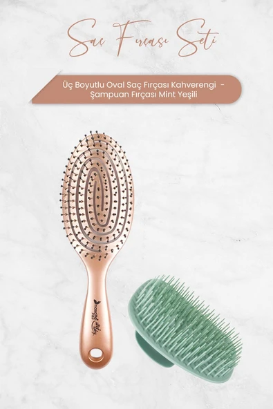 Nascita Üç Boyutlu Oval Saç Fırçası Pembe ürün görseli