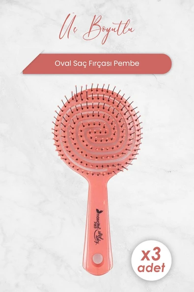 Nascita Üç Boyutlu Oval Saç Fırçası Pembe ürün görseli