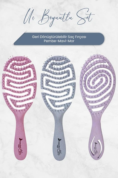 Nascita Üç Boyutlu Oval Saç Fırçası Pembe - 1