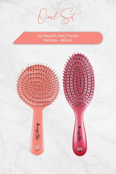 Nascita Üç Boyutlu Oval Saç Fırçası Pembe