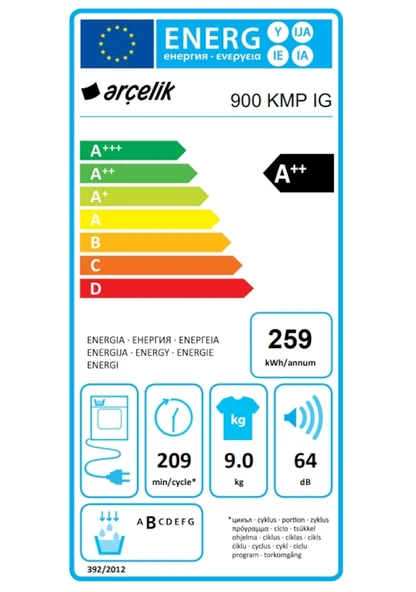 Arçelik 900 KMP IG 9 kg Çamaşır Kurutma Makinesi - 4