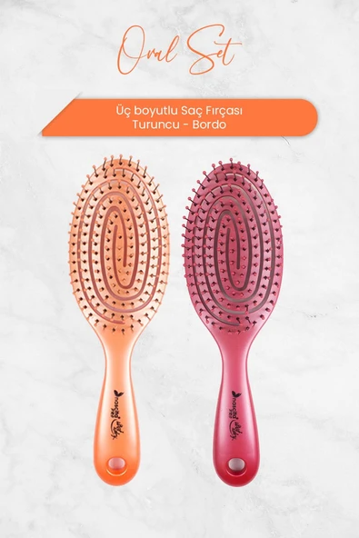 Nascita Üç Boyutlu Oval Saç Fırçası Pembe