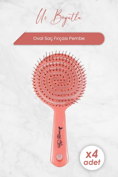 Nascita Üç Boyutlu Oval Saç Fırçası Pembe