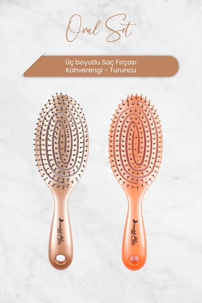 Nascita Üç Boyutlu Oval Saç Fırçası Pembe ürün görseli