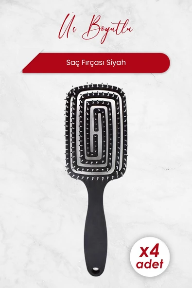 Nascita Üç Boyutlu Saç Fırçası Siyah