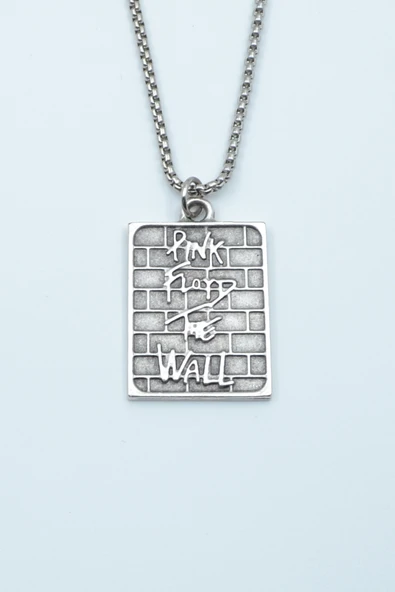 Pink Floyd The Wall Gümüş Kaplama Örme Zincir Kolye