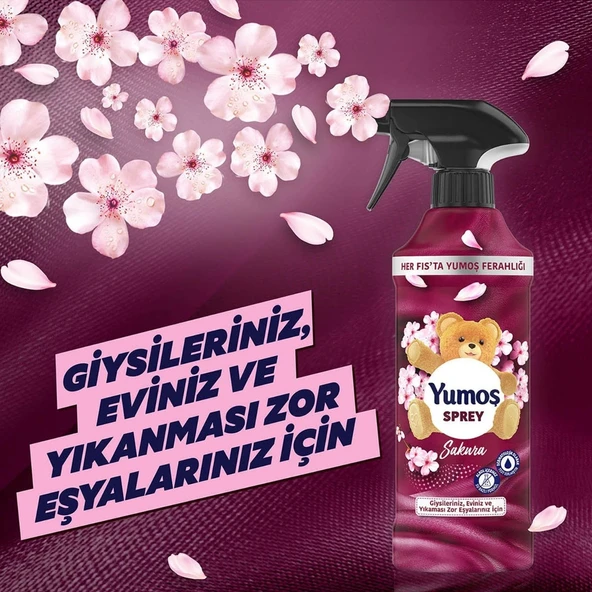 Yumoş Sprey Yıkanması Zor Eşyalar Için Giysi Spreyi Sakura 450 ml x 2 Adet - 5