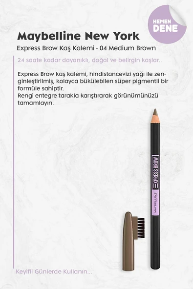 Maybelline Express Brow Kaş Kalemi 04 Medium Brown - 2