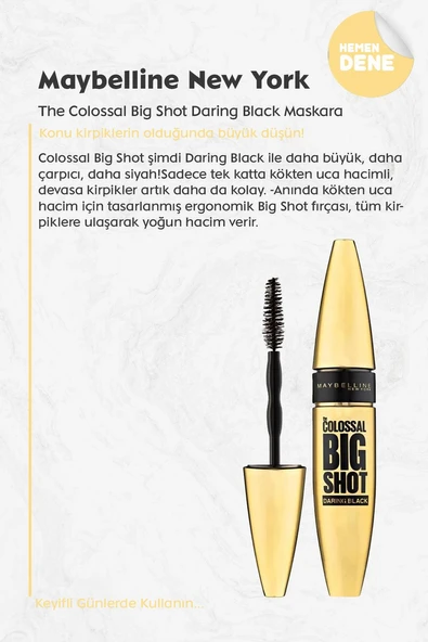 Maybelline The Colossal Big Shot Maskara Daring Black - 2