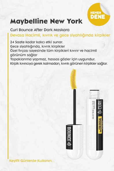 Maybelline New York Curl Bounce After Dark Maskara - 2
