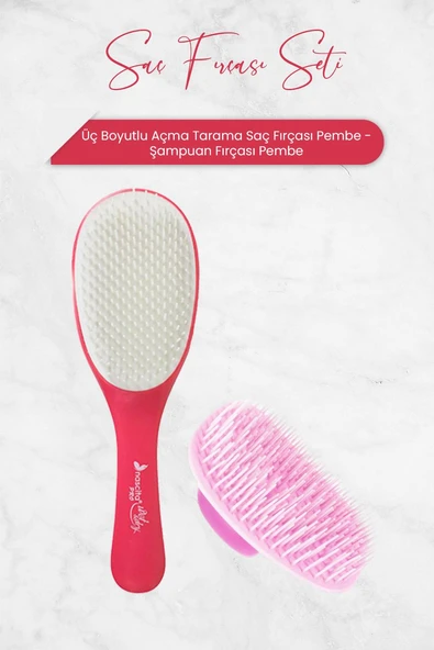 Nascita Üç Boyutlu Oval Saç Fırçası Pembe ürün görseli