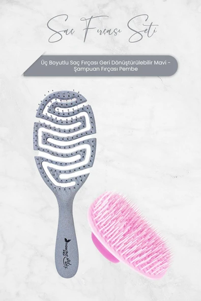 Nascita Üç Boyutlu Oval Saç Fırçası Pembe ürün görseli