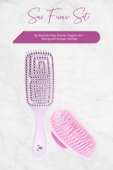 Nascita Üç Boyutlu Oval Saç Fırçası Pembe ürün görseli