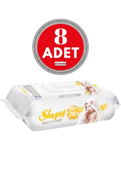 Sensitive Islak Mendil 90 Yaprak 8 Adet ürün görseli