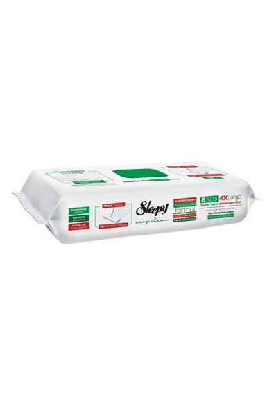 Sleepy Beyaz Sabun Katkılı 4X Large Mopa Uyumlu Temizlik Havlusu 50' li x 4 Adet - Resim 3