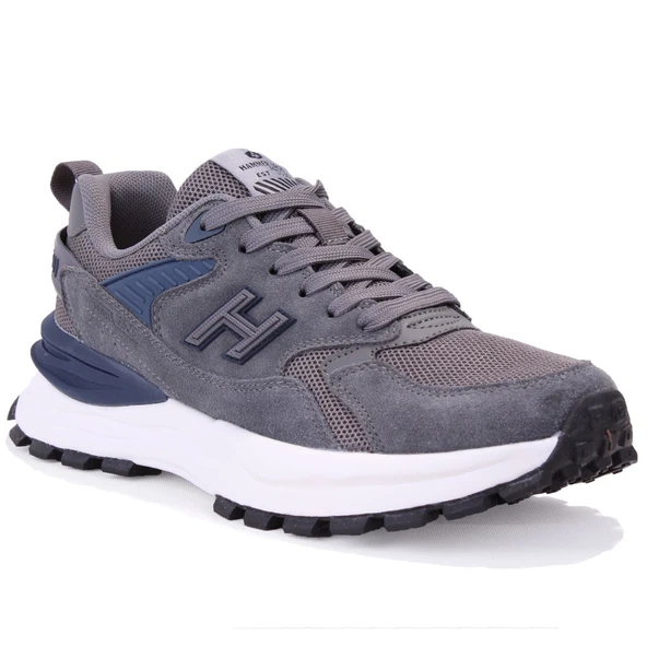 Hammer Jack 10125001 Peru Premıum Koyu Gri Lacivert Ortopedik Günlük Deri Erkek Spor Ayakkabı