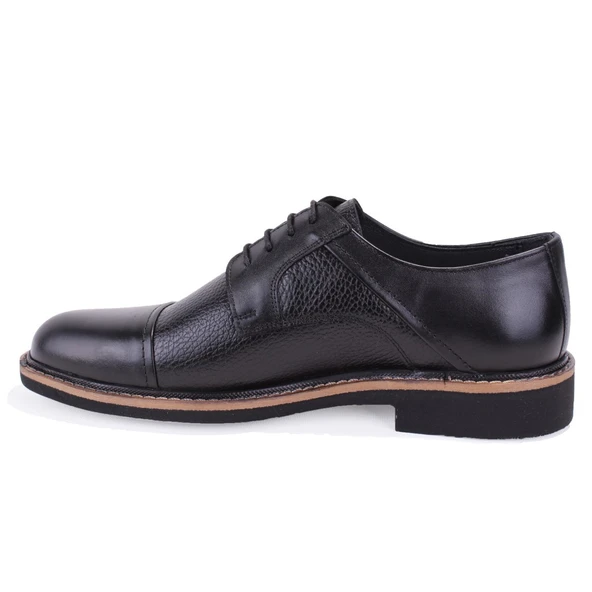 Dagoster DMA08-983 Siyah Ortopedik Klasik Erkek Deri Ayakkabı - 3