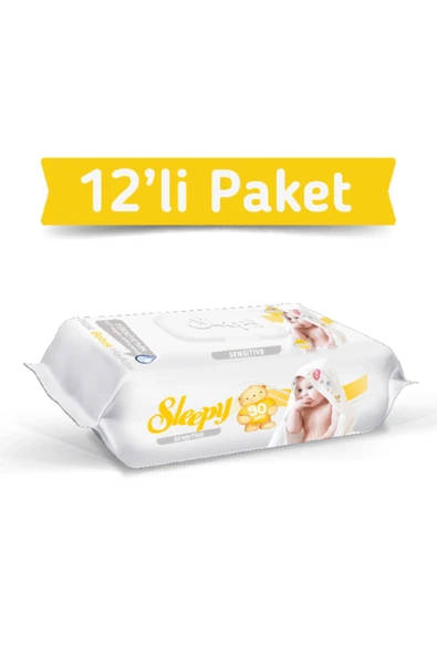 Sleepy Sensitive 90'lı Islak Havlu x 12 Paket ürün görseli