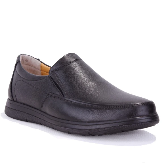 Dagoster DMA08-432 Siyah Ortopedik Poliüretan Taban Günlük Erkek Deri Ayakkabı