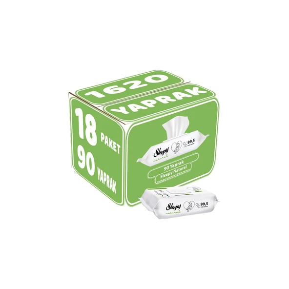 Sleepy Natural Yenidoğan Islak Mendili 90 Adet X18 ürün görseli