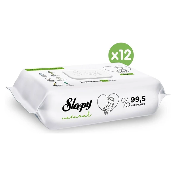 Sleepy Natural Yenidoğan Islak Bebek Bakım Havlusu 12X90 (1080 Yaprak) - Resim 2