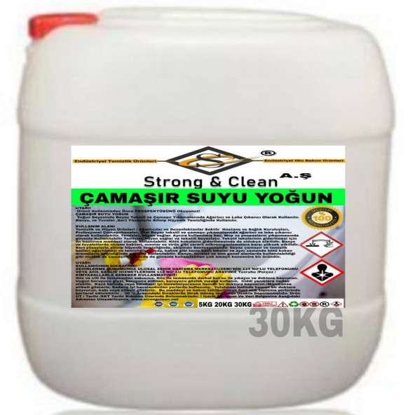 Çamaşır Suyu Ultra Yoğun 30kg