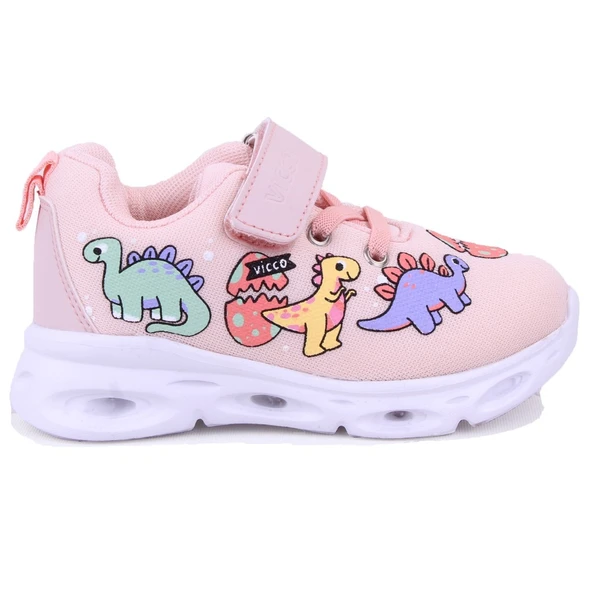 Vicco Dino 346P25Y171 Pudra Ortopedik Günlük Kız Çocuk Spor Ayakkabı - Resim 2