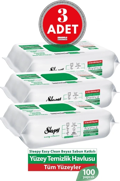 Easy Clean Yüzey Temizlik Havlusu 100 Yaprak 3 ADET ürün görseli