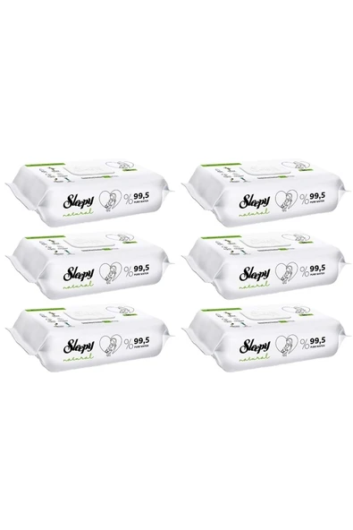 Islak Havlu Mendil 90 Yaprak Natural Yenidoğan 6 Lı Set 540 Yaprak Plastik Kapaklı ürün görseli