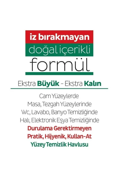 Easy Clean Yüzey Temizlik Havlusu 100' Lü X 3 Adet (300 YAPRAK) - Resim 6