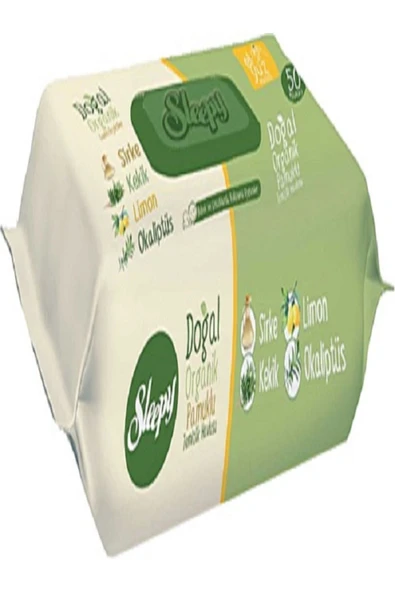 Doğal Organik Pamuklu 50 Yaprak Islak Mendil X 6 Paket