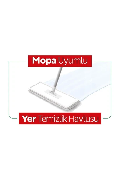 Sleepy Beyaz Sabun Katkılı 4X Large Mopa Uyumlu Temizlik Havlusu 50' li x 4 Adet - Resim 5
