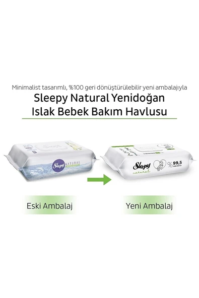 Sleepy Natural Yenidoğan Islak Bebek Havlusu 60'lı x 24 Adet - 8