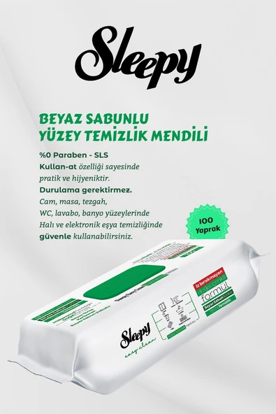 Sleepy Mopa Uyumlu 4XL, Doğal Islak Mendil, Yüzey Temizlik Mendilleri ve Pamuk - 3
