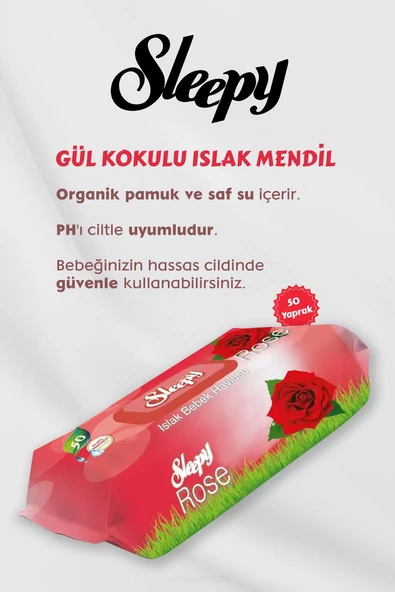 250 Adet Gül Kokulu Islak Havlu, Orkide Oda Kokusu Hediyeli - 2