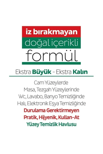 Sleepy Easy Clean Yüzey Temizlik Havlusu 100' lü x 4 Adet - Resim 6