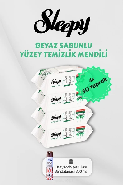 200 Adet Beyaz Sabunlu Havlu, Mobilya Cilası Hediyeli