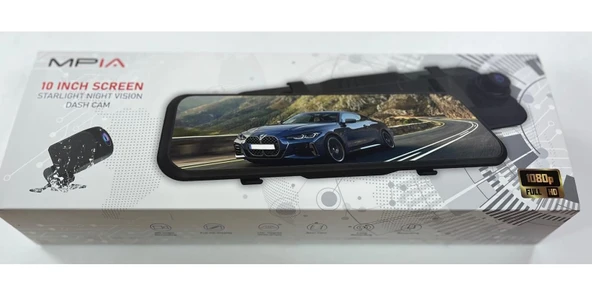 MPIA CC63 10" Dokunmatik Ekran FullHD 1080P Hafıza Araç Içi Çift Lens Kamera (Çakmaklık Adaptörü) - 11