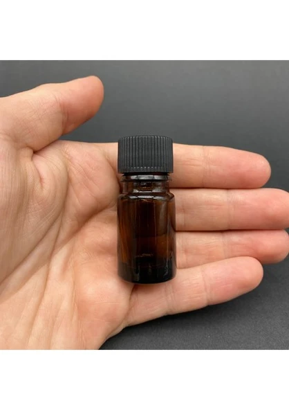 Labshop41 Kahverengi Cam Kapaklı Şişe 5 ml ,  Kahverengi Cam Şişe x 10 Adet ürün görseli